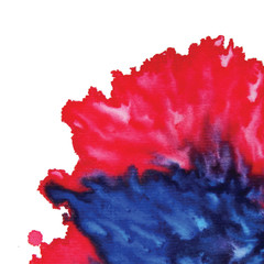 Abstract painted red  watercolor background