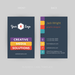 Vector modern creative business card template