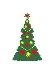 Weihnachtsbaum Weihnachten Stern Flocken