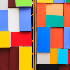 Colorful of wood door