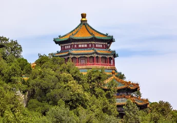 Selbstklebende Fototapeten Longevity Hill Pagoda Tower Sommerpalast Peking China © Bill Perry