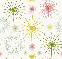 Abstract stars doodle seamless pattern