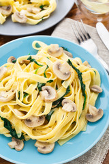 Mushroom Spinach Pasta