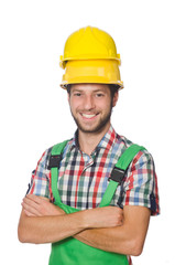 Industrial worker isolated on the white background