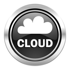 cloud icon, black chrome button