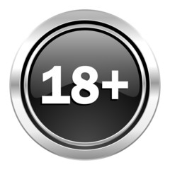 Obraz premium adults icon, black chrome button