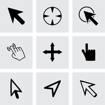 Vector cursor icons set