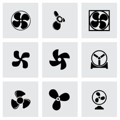 Vector fans and propellers icons set