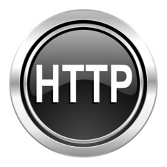 http icon, black chrome button