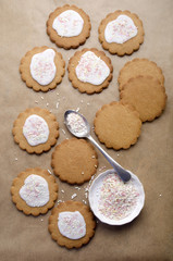 cookie with icing and sprinkles