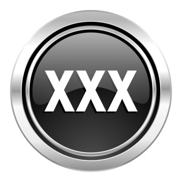 Englesh Com Xxx Vedio Download - xxx icon, black chrome button, porn sign Stock Illustration | Adobe Stock
