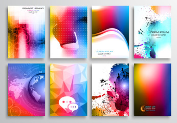 Set of Flyer Design, Web Templates. Brochure Designs,