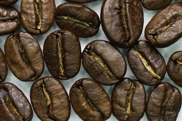 Coffee beans close-up. Macro.