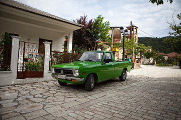 old green pickup © Artem Mykhailichenko