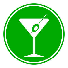 Martini glass button