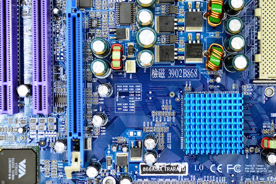 Computer motherboard in privete collection on November 23, 2014