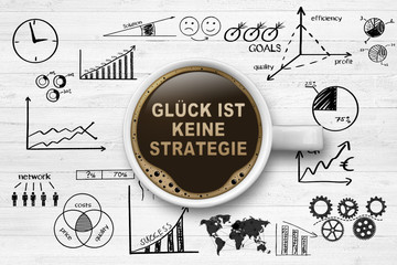 Fototapeta premium Glück ist keine Strategie!