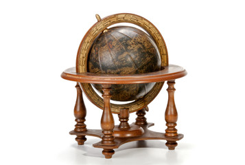 Nautical World Globe on Table Top Wooden Stand