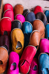 Oriental shoes, souk in Maroc