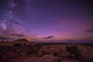 Milky Way over the Canyon near the Lake Powell Utah