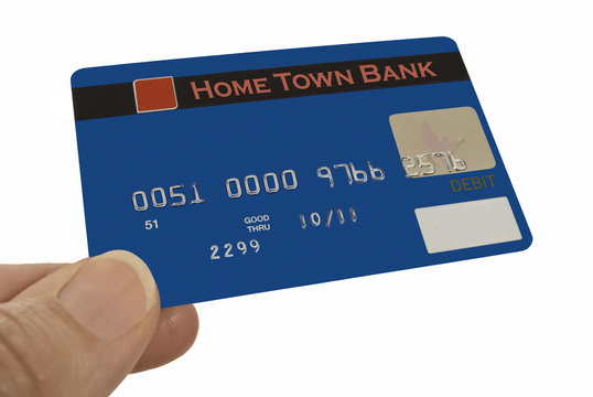Hand Presenting Debit Card