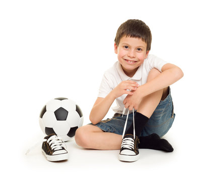 boy with soccer ball
