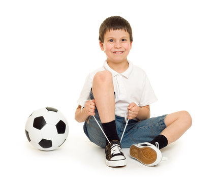 boy with soccer ball