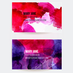 Creative business card templates with artistic vector design