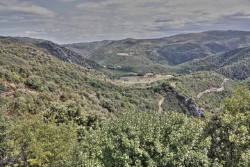 Paysage du fenouillèdes,Pyrénées orientales