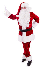 Santa Claus shows gesture