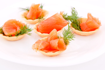 Salmon fillet in pastries