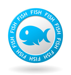 vector fish meat circle icon