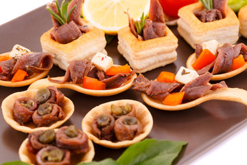 Anchovies in pastries