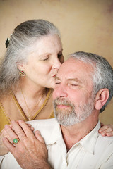 Senior Couple - Tender Kiss
