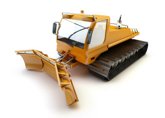 Snow vehicle isolated on white background © Milos Stojiljkovic