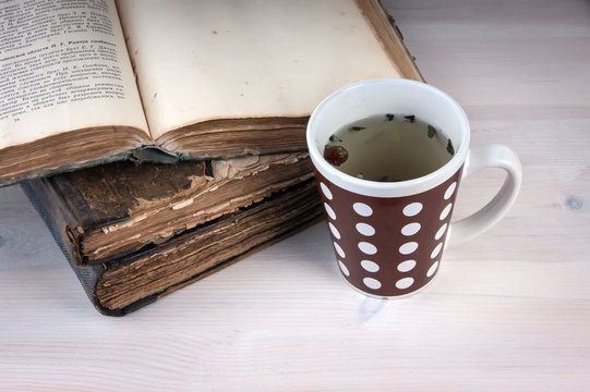 cup of tea and books