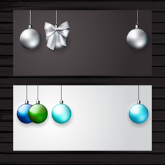 Christmas stylish banner set