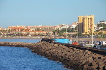 Los Cristianos resort town in Tenerife