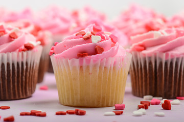 Pink Birthday Cupcakes
