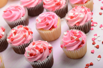 Pink Cupcakes Close Up