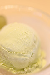 Green tea ice cream.