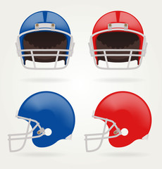 Vector American football. Set Football Helmets