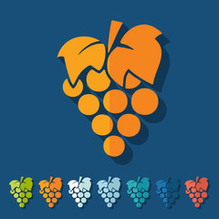 Flat design: grapes