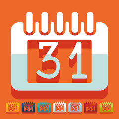 Flat design: calendar