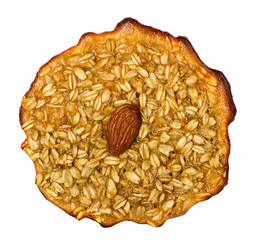 Oatmeal cookie isolated on white background