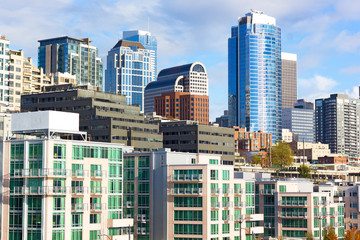 Seattle downtown on a sunny afternoon in fall. - 73704259