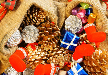 Amazing Christmas background, colorful Xmas material