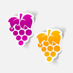 realistic design element: grapes