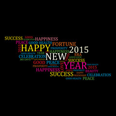 Creative greeting for New year 2015