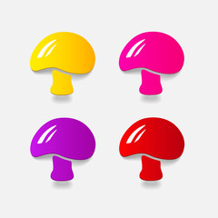 realistic design element: mushroom